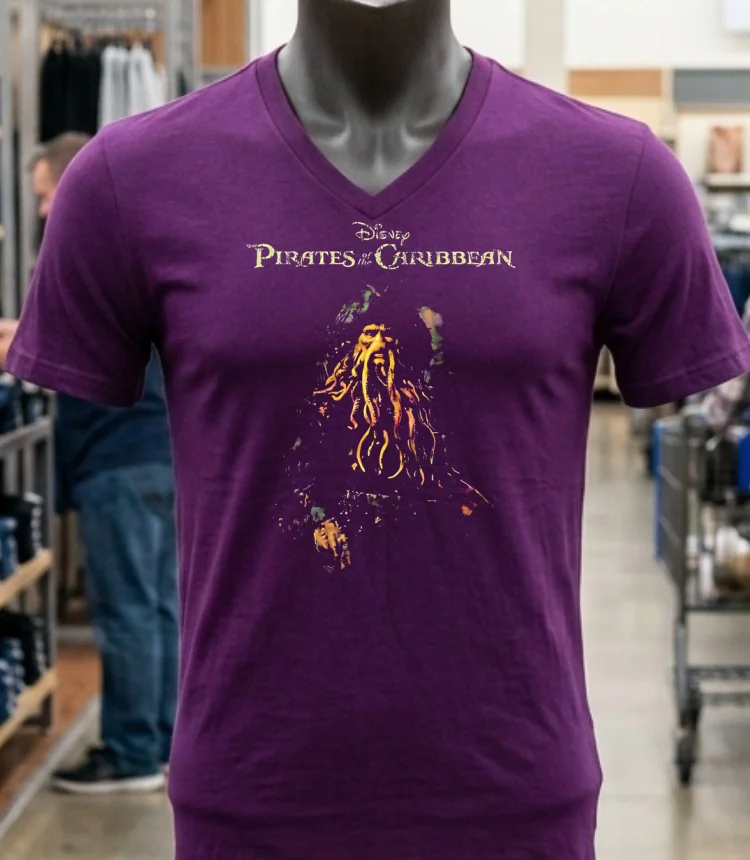 Disney Pirates Of The Caribbean Davy Jones Shirt Purple Shirt 1