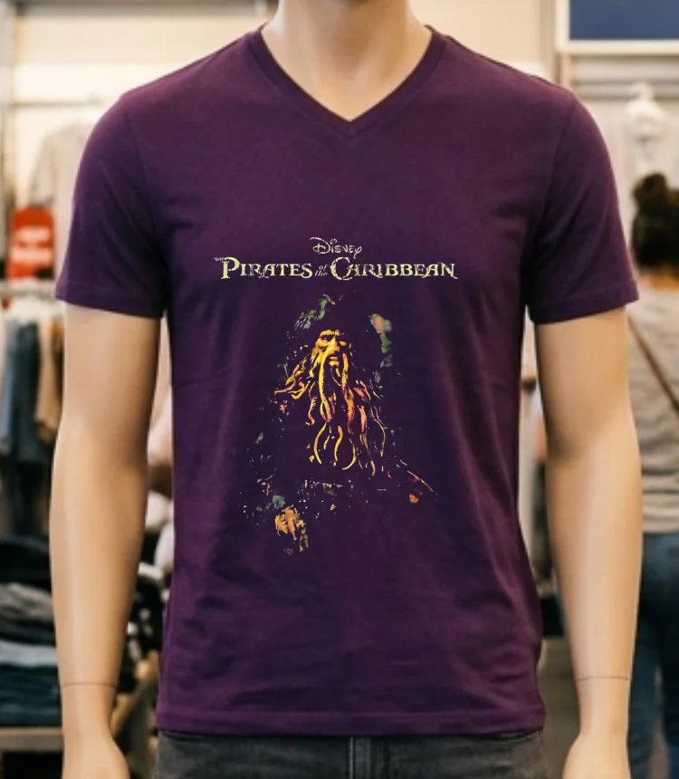 Disney Pirates Of The Caribbean Davy Jones Shirt - purple-shirt Disney Pirates Of The Caribbean Davy Jones Shirt Purple Shirt