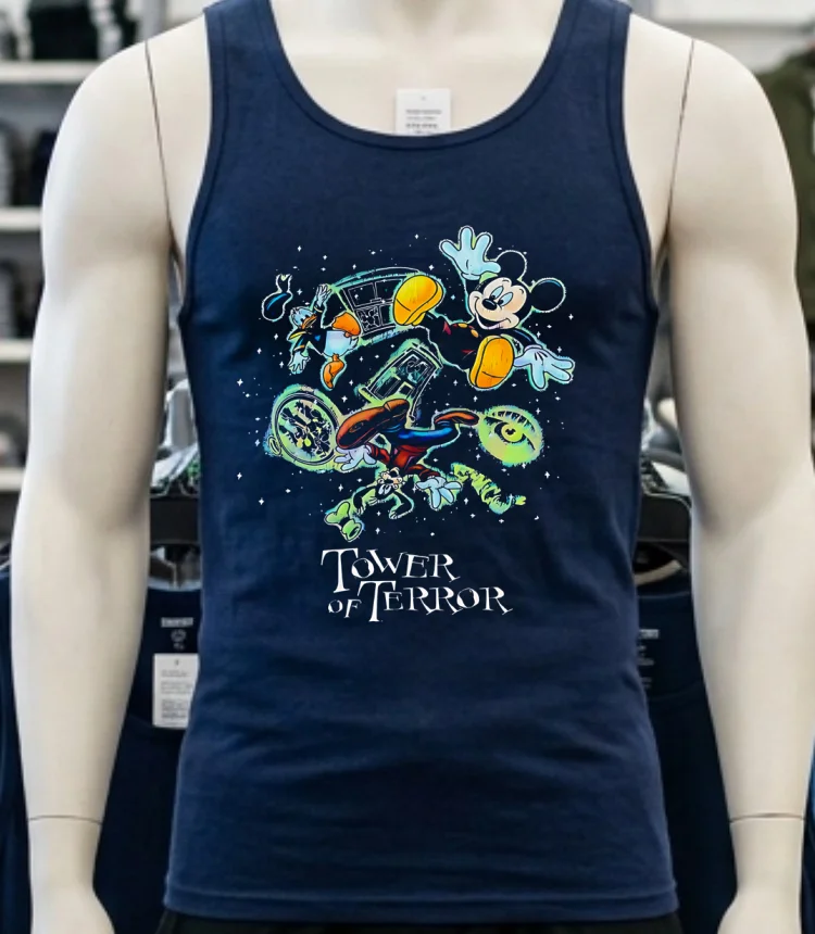 Disney Tower Of Terror Mickey And Friends Twilight Zone Shirt - navy-shirt Disney Tower Of Terror Mickey And Friends Twilight Zone Shirt Navy Shirt