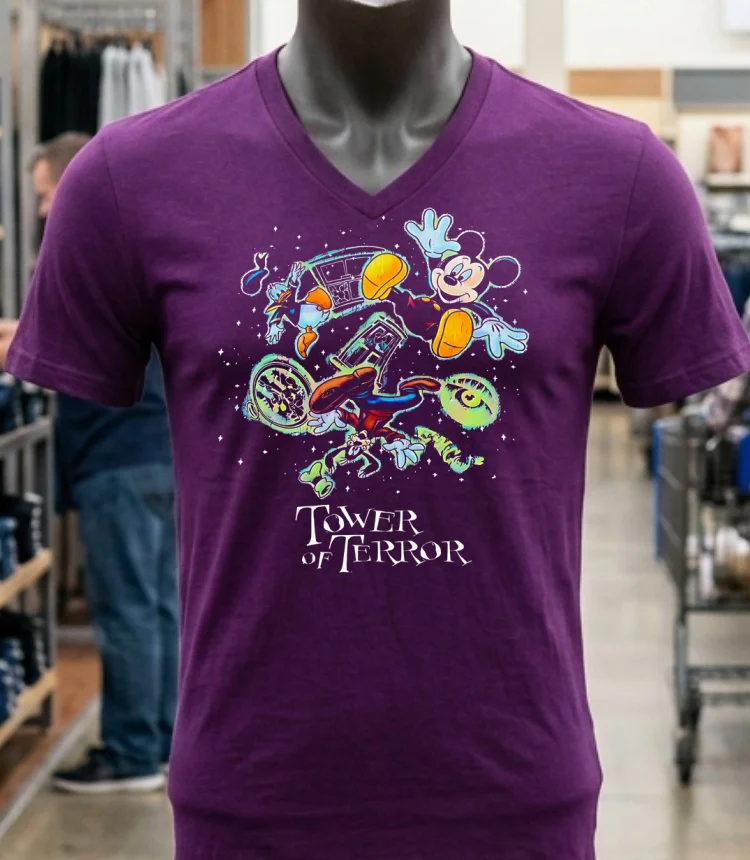 Disney Tower Of Terror Mickey And Friends Twilight Zone Shirt - purple-shirt Disney Tower Of Terror Mickey And Friends Twilight Zone Shirt Purple Shirt 1
