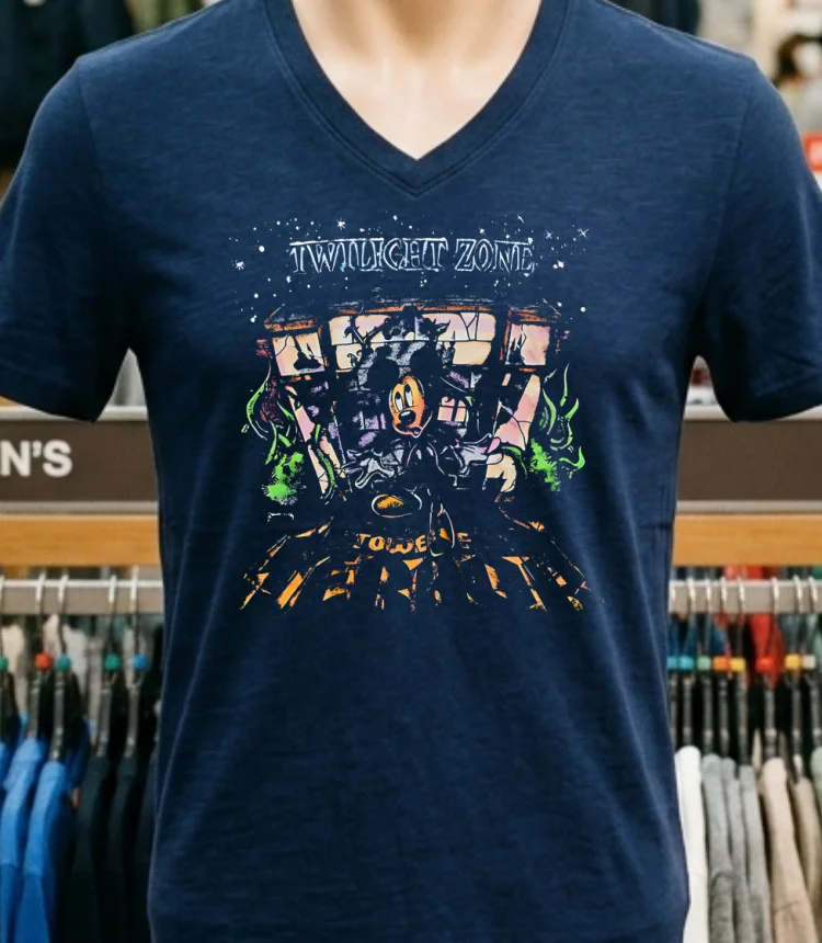 Disney Tower Of Terror Mickey Mouse Twilight Zone Halloween Shirt - navy-shirt Disney Tower Of Terror Mickey Mouse Twilight Zone Halloween Shirt Navy Shirt 1