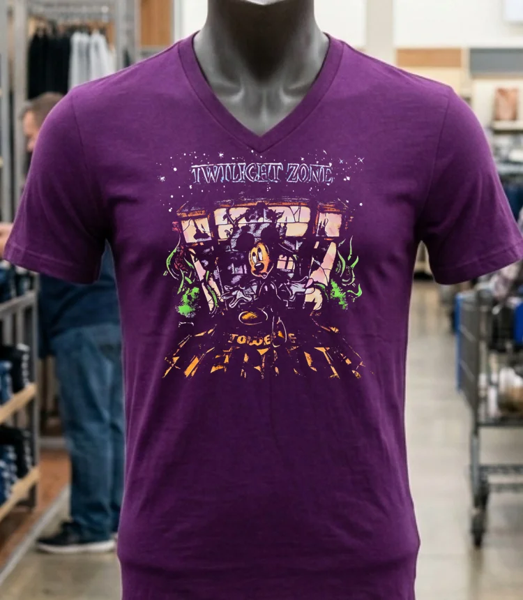 Disney Tower Of Terror Mickey Mouse Twilight Zone Halloween Shirt Purple Shirt 1