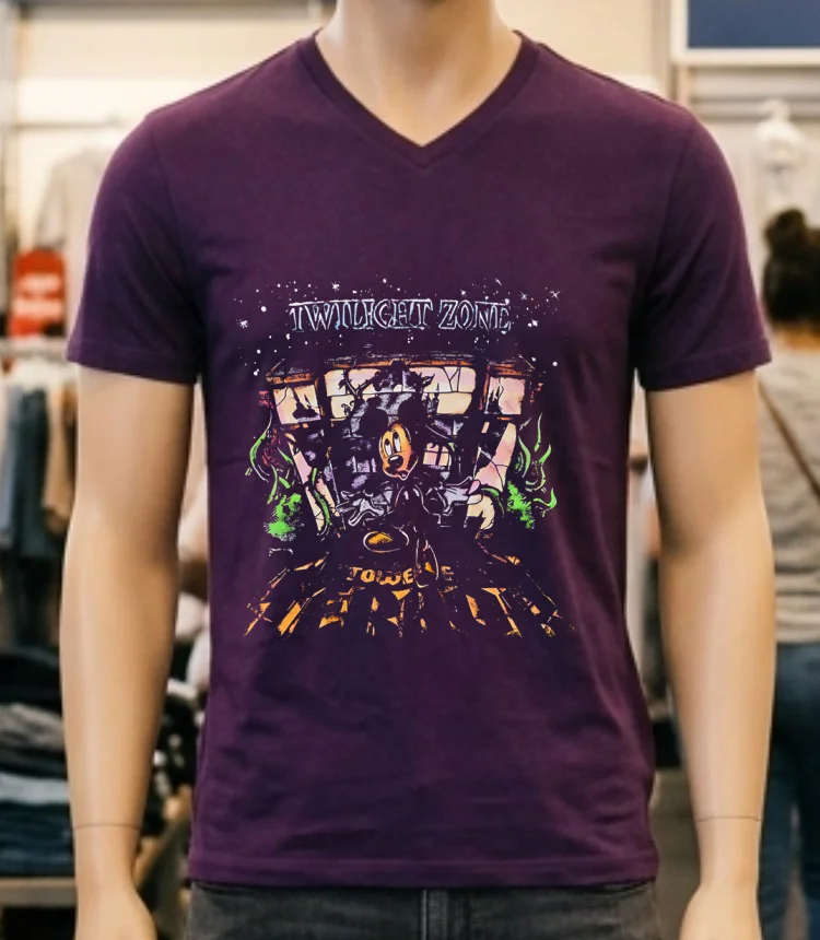 Disney Tower Of Terror Mickey Mouse Twilight Zone Halloween Shirt - purple-shirt Disney Tower Of Terror Mickey Mouse Twilight Zone Halloween Shirt Purple Shirt
