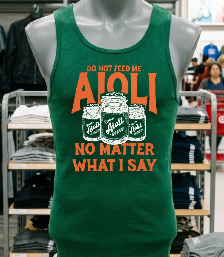 Do Not Feed Me Aioli No Matter What I Say Shirt - green-shirt Do Not Feed Me Aioli No Matter What I Say Shirt Green Shirt