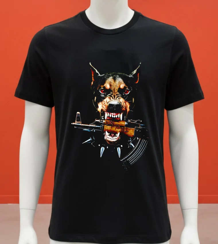 Dog Gun Born To Kill Classic Shirt - balck-shirt Dog Gun Born To Kill Classic Shirt Balck Shirt 1