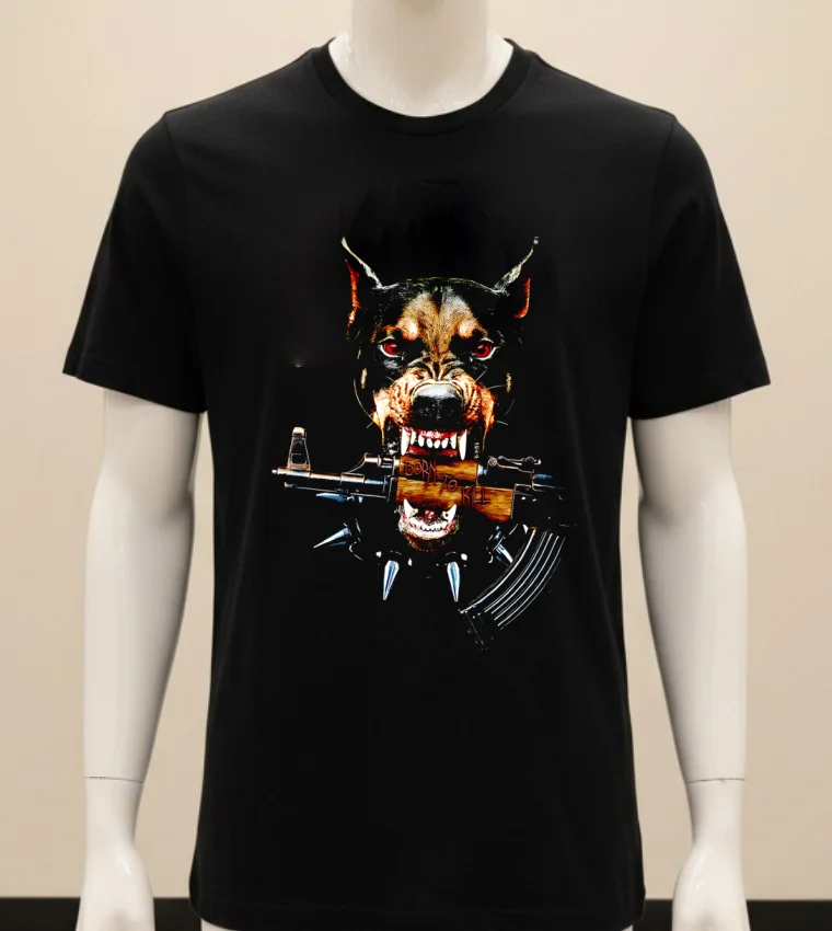 Dog Gun Born To Kill Classic Shirt - balck-shirt Dog Gun Born To Kill Classic Shirt Balck Shirt