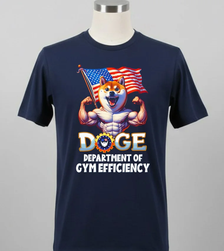 Dog Gym Doge Department Of Gym Efficiency American Flag Shirt - balck-shirt Dog Gym Doge Department Of Gym Efficiency American Flag Shirt Balck Shirt 2