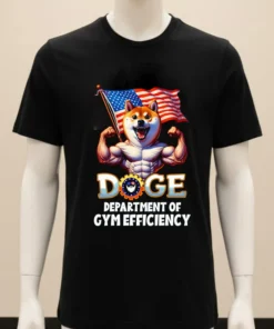 Dog Gym Doge Department Of Gym Efficiency American Flag Shirt