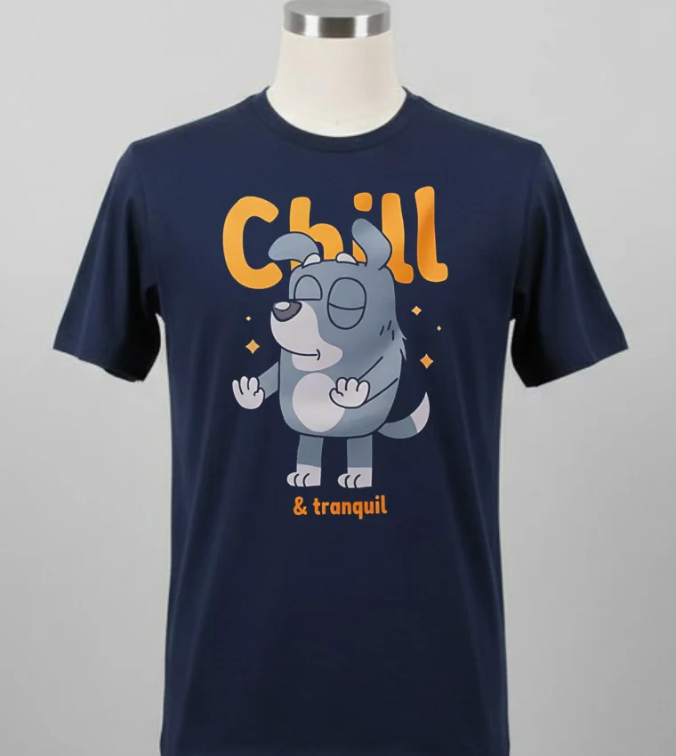 Dog Say Chill And Tranquil Shirt - balck-shirt Dog Say Chill And Tranquil Shirt Balck Shirt 2