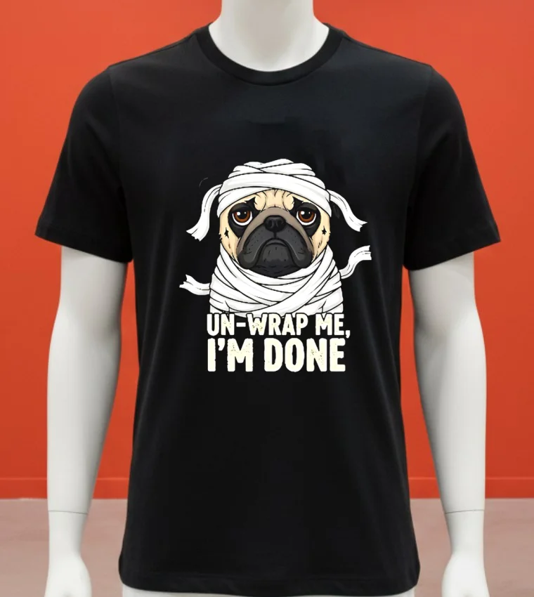 Dog Un Wrap Me I M Done Shirt - balck-shirt Dog Un Wrap Me Im Done Shirt Balck Shirt 1
