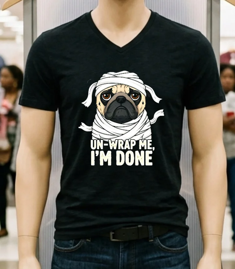 Dog Un Wrap Me I M Done Shirt - balck-shirt Dog Un Wrap Me Im Done Shirt Balck Shirt 3