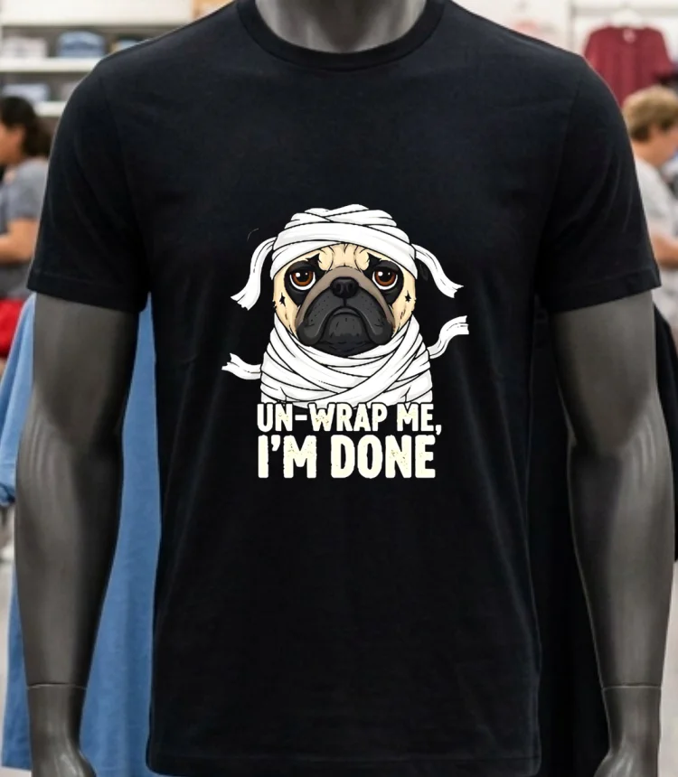 Dog Un Wrap Me I M Done Shirt - balck-shirt Dog Un Wrap Me Im Done Shirt Balck Shirt 4
