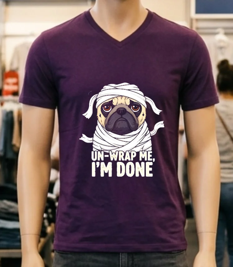 Dog Un Wrap Me I M Done Shirt - purple-shirt Dog Un Wrap Me Im Done Shirt Purple Shirt