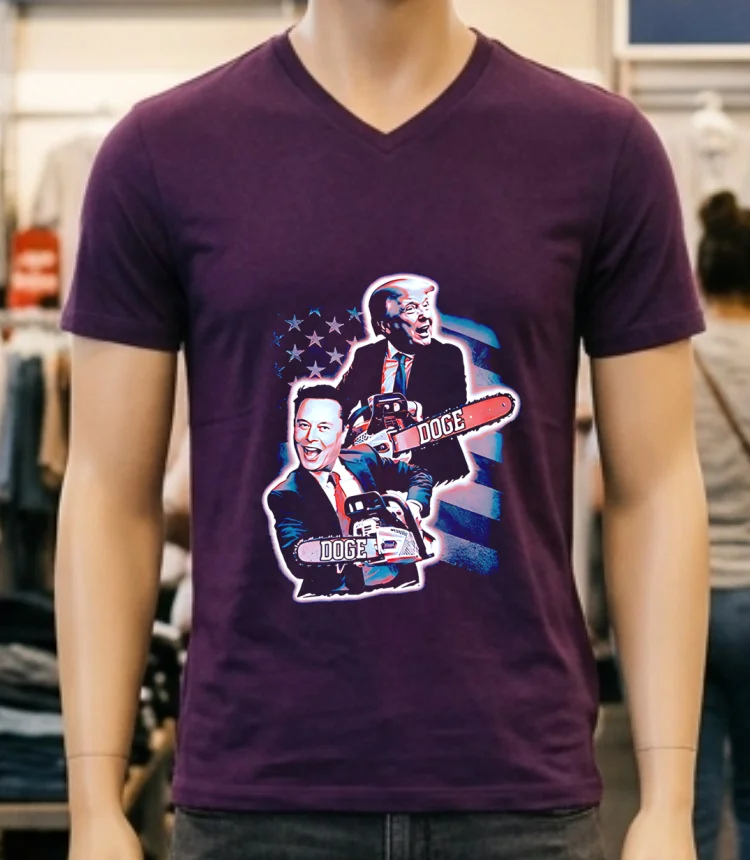 Doge Chainsaw Shirt - purple-shirt Doge Chainsaw Shirt Purple Shirt