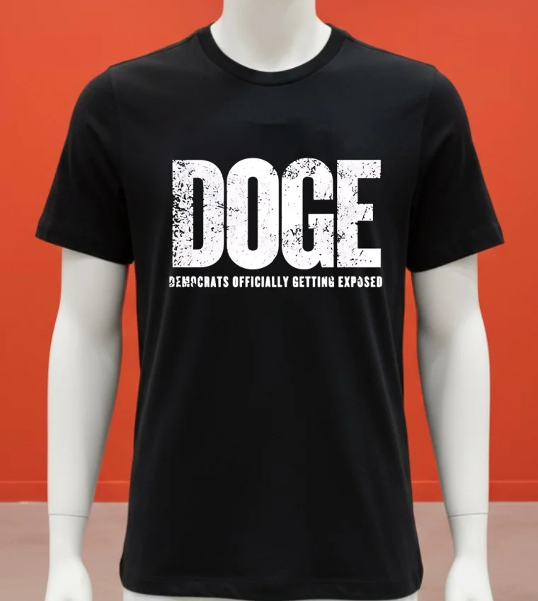Doge Democrats Officially Getting Exposed Shirt - balck-shirt Doge Democrats Officially Getting Exposed Shirt Balck Shirt 1