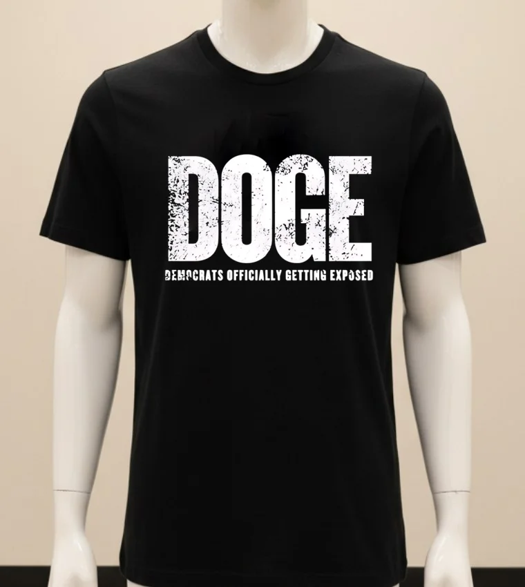 Doge Democrats Officially Getting Exposed Shirt - balck-shirt Doge Democrats Officially Getting Exposed Shirt Balck Shirt