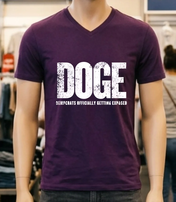 Doge Democrats Officially Getting Exposed Shirt - purple-shirt Doge Democrats Officially Getting Exposed Shirt Purple Shirt