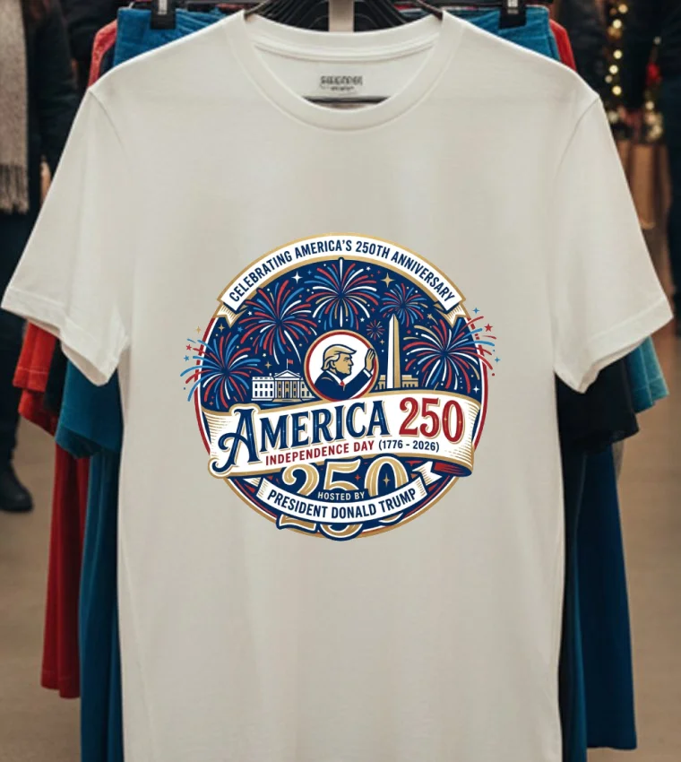 Donald Trump And The 250Th Anniversary Of American Independence. - white-t-shirt Donald Trump And The 250th Anniversary Of American Independence White T Shirt