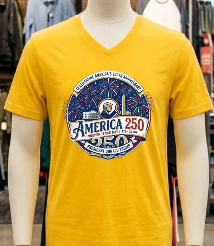 Donald Trump And The 250Th Anniversary Of American Independence. - yellow-t-shirt Donald Trump And The 250th Anniversary Of American Independence Yellow T Shirt 1