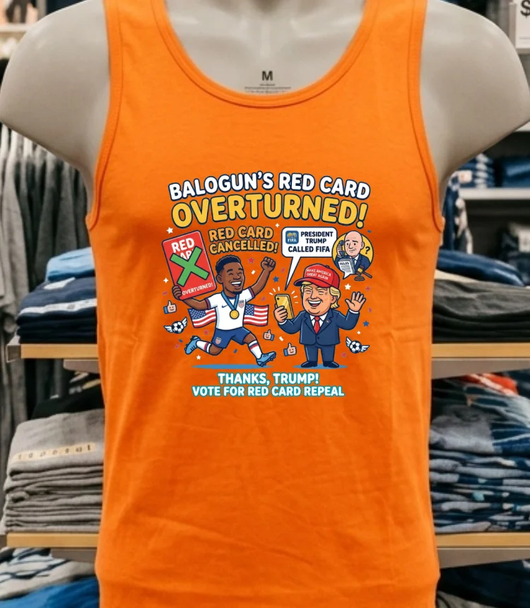 Donald Trump Calls Fifa President And Striker Folarin Balogun's Red Card Is Overturned T Shirt - orange-shirt Donald Trump Calls Fifa President And Striker Folarin Baloguns Red Card Is Overturned T Shirt Orange Shirt 1