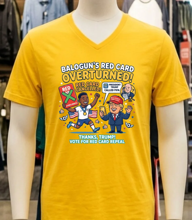 Donald Trump Calls Fifa President And Striker Folarin Balogun's Red Card Is Overturned T Shirt - yellow-t-shirt Donald Trump Calls Fifa President And Striker Folarin Baloguns Red Card Is Overturned T Shirt Yellow T Shirt