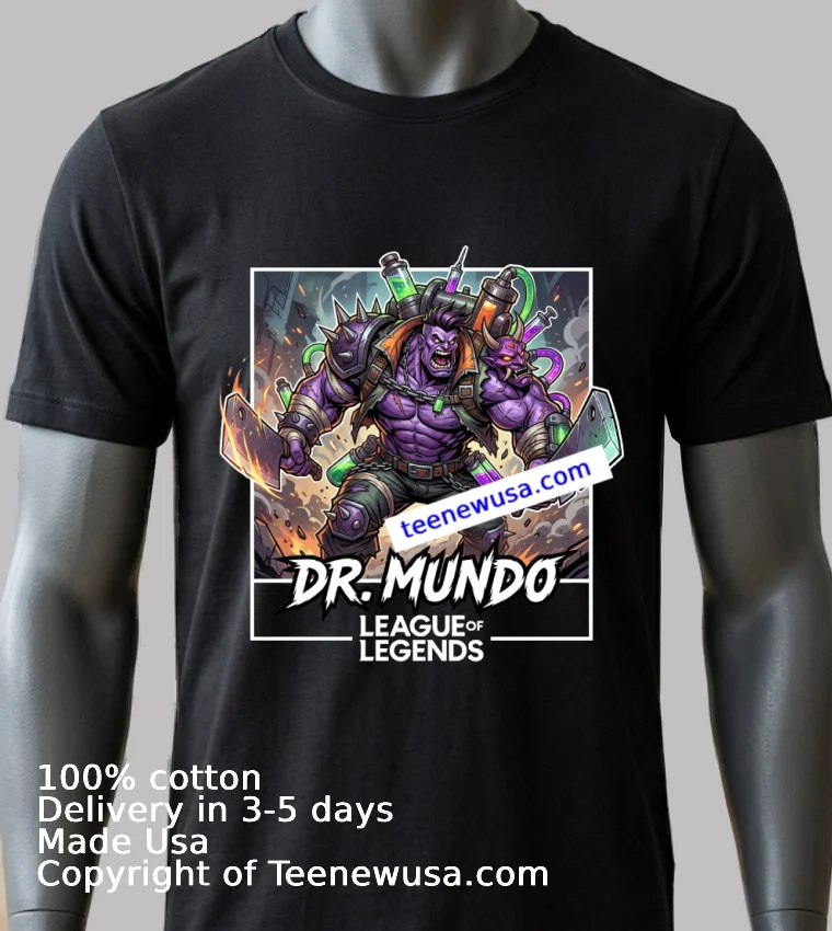 Dr. Mundo League Of Legends T Shirt - balck-shirt 2 Dr Mundo League Of Legends T Shirt Balck Shirt 2