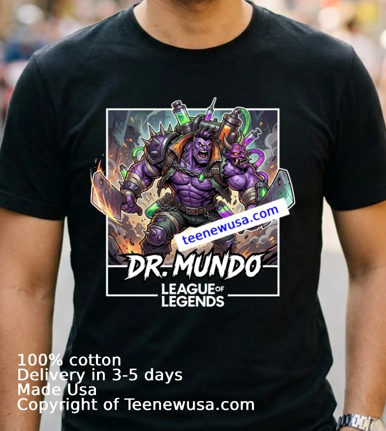 Dr Mundo League Of Legends T Shirt Navy Shirt 2