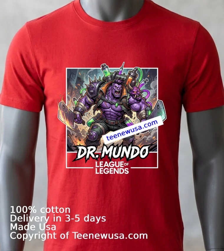 Dr Mundo League Of Legends T Shirt Red Shirt