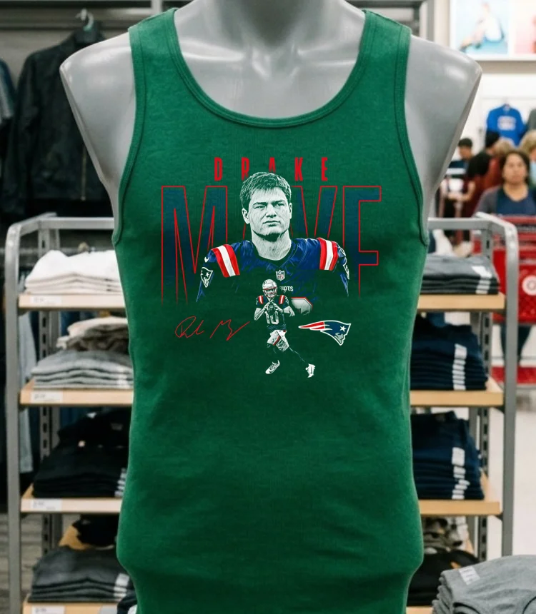 Drake Maye New England Patriots Signature Classic Shirt Green Shirt