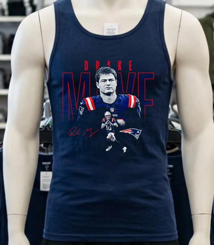 Drake Maye New England Patriots Signature Classic Shirt - navy-shirt Drake Maye New England Patriots Signature Classic Shirt Navy Shirt