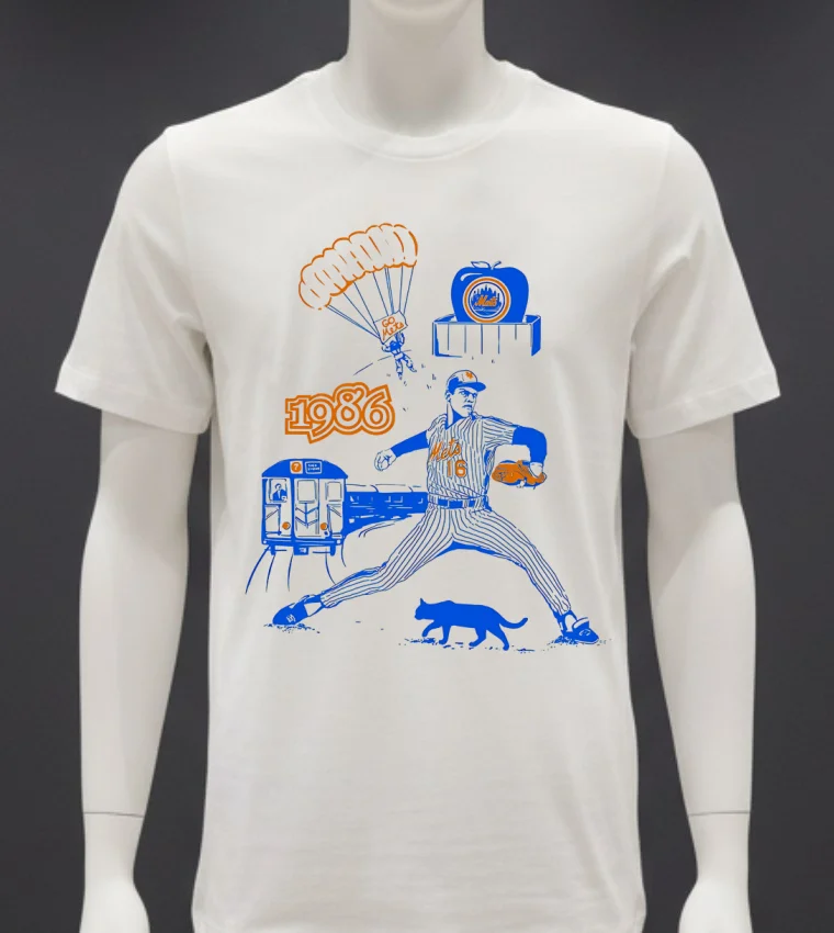 Dwight Gooden New York Mets Vintage 1986 Go Mets Shirt - white-t-shirt Dwight Gooden New York Mets Vintage 1986 Go Mets Shirt White T Shirt 4