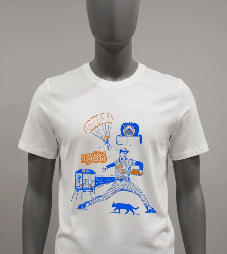 Dwight Gooden New York Mets Vintage 1986 Go Mets Shirt - white-t-shirt Dwight Gooden New York Mets Vintage 1986 Go Mets Shirt White T Shirt 5