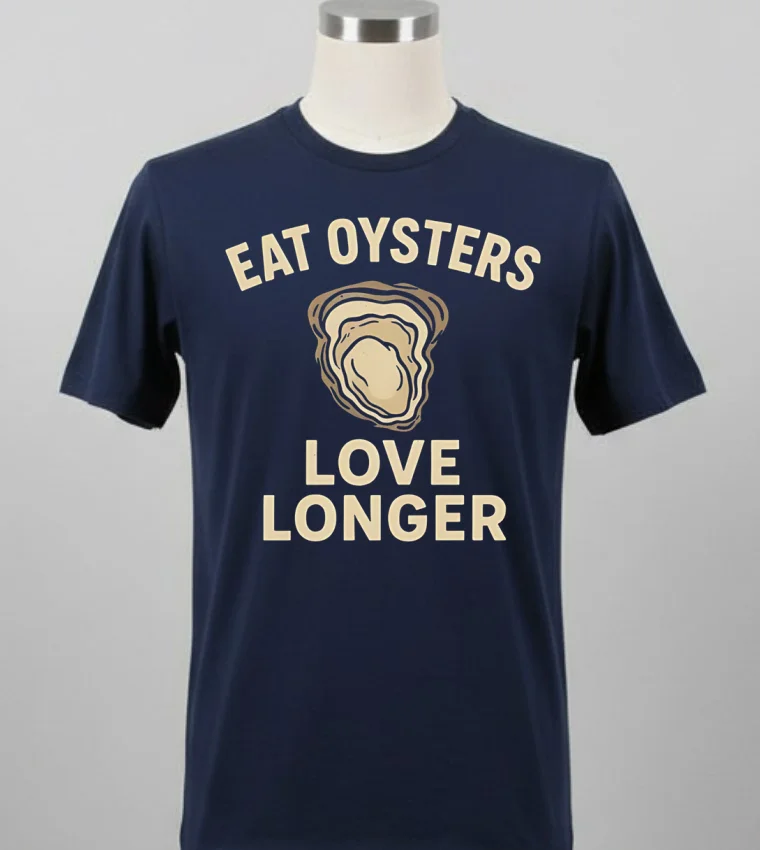 Eat Oysters Love Longer Shirt Balck Shirt