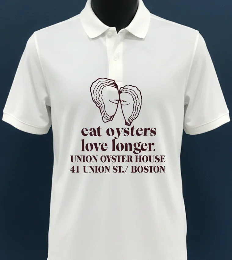 Eat Oysters Love Longer Union Oyster House 41 Union St Boston Shirt - white-t-shirt Eat Oysters Love Longer Union Oyster House 41 Union St Boston Shirt White T Shirt 3