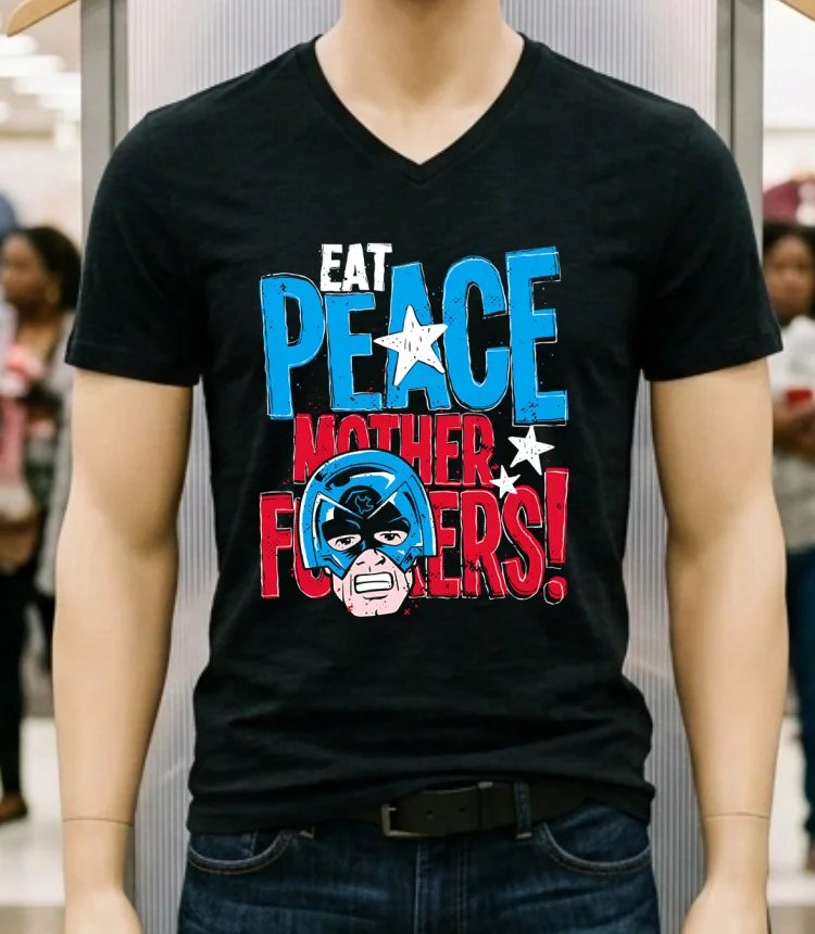 Eat Peace Mother Fuckers Peacemaker Shirt Balck Shirt 1