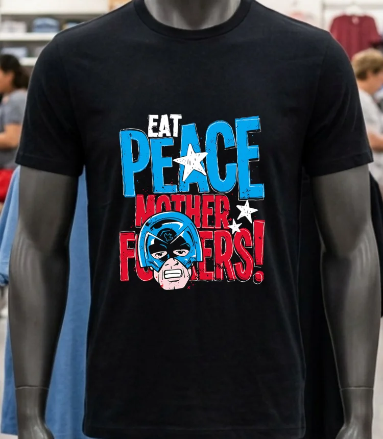 Eat Peace Mother Fuckers Peacemaker Shirt - balck-shirt Eat Peace Mother Fuckers Peacemaker Shirt Balck Shirt 2