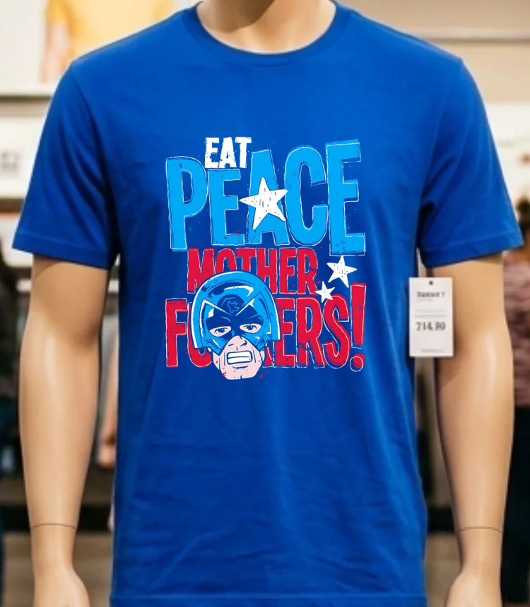 Eat Peace Mother Fuckers Peacemaker Shirt Blue Shirt 1