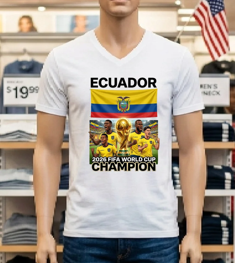 Ecuador World Cup 2026 T Shirt - white-t-shirt Ecuador World Cup 2026 T Shirt White T Shirt 1