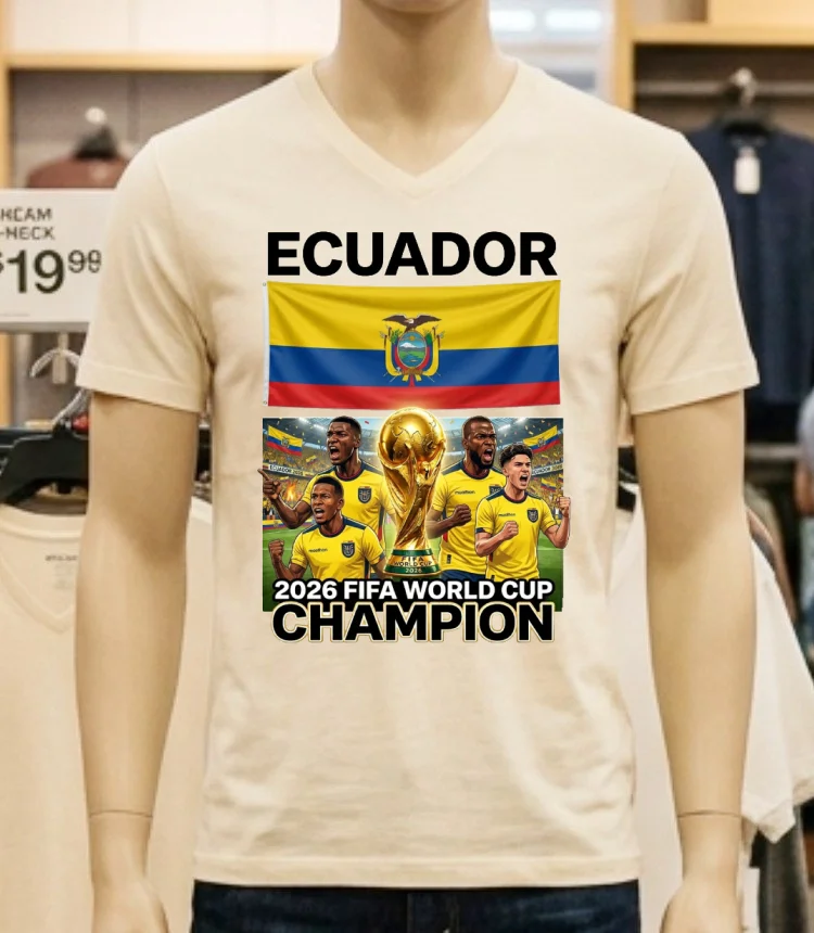 Ecuador World Cup 2026 T Shirt - white-t-shirt Ecuador World Cup 2026 T Shirt White T Shirt 4