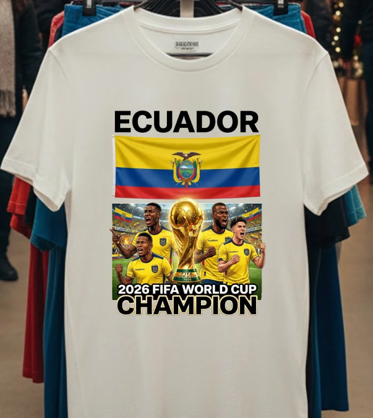 Ecuador World Cup 2026 T Shirt - white-t-shirt Ecuador World Cup 2026 T Shirt White T Shirt