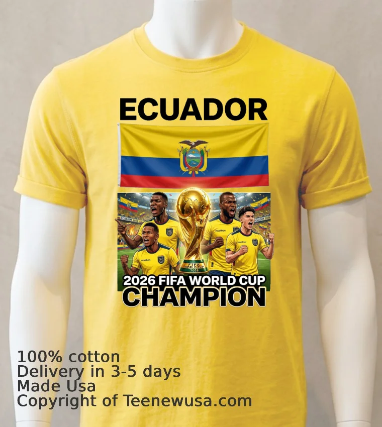 Ecuador World Cup 2026 T Shirt - yellow-t-shirt Ecuador World Cup 2026 T Shirt Yellow T Shirt