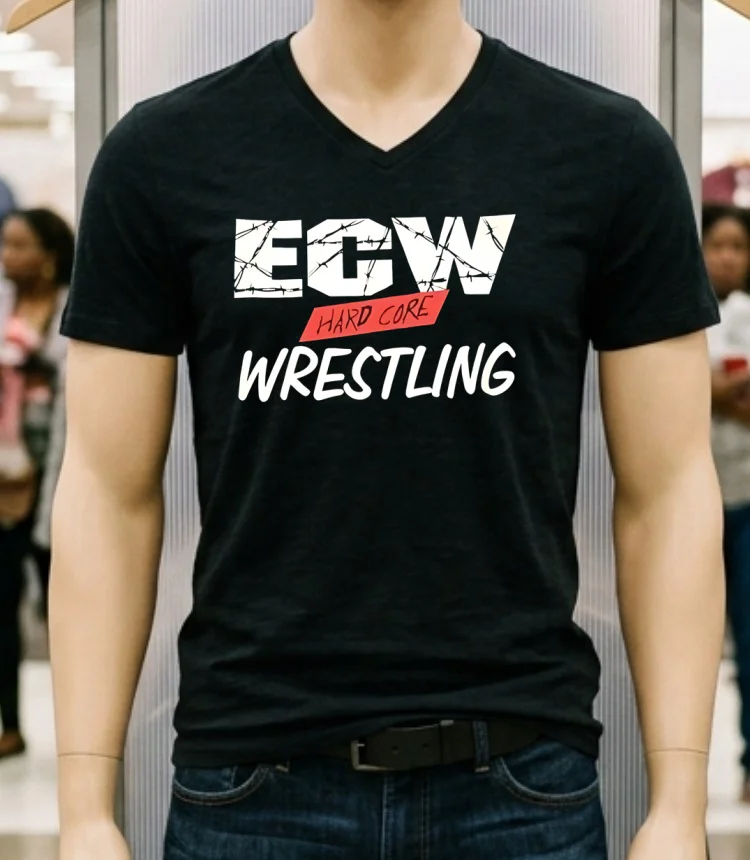 Ecw Hard Core Wrestling Shirt - balck-shirt Ecw Hard Core Wrestling Shirt Balck Shirt 1