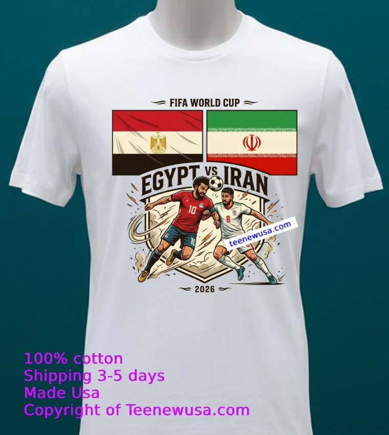 Egypt Vs Iran World Cup 2026 T Shirt - white-t-shirt 20 Egypt Vs Iran World Cup 2026 T Shirt White T Shirt 20
