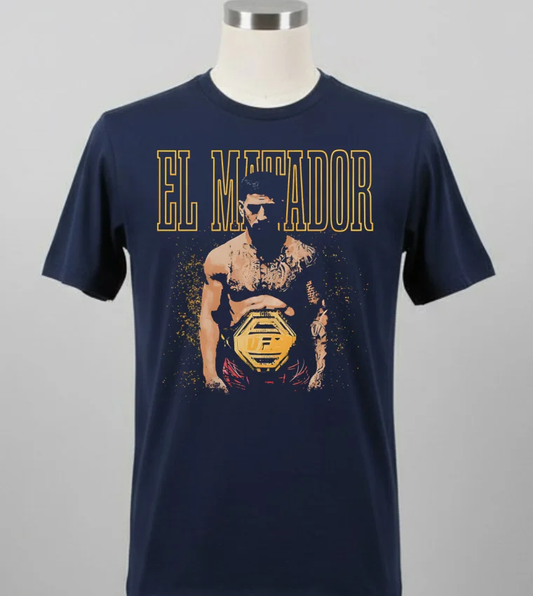 El Matador Ufc Fight Night Graphic Design Retro Shirt - balck-shirt El Matador Ufc Fight Night Graphic Design Retro Shirt Balck Shirt