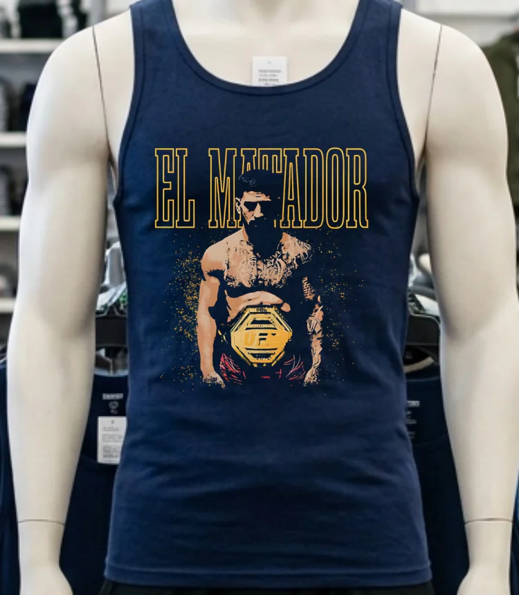 El Matador Ufc Fight Night Graphic Design Retro Shirt Navy Shirt