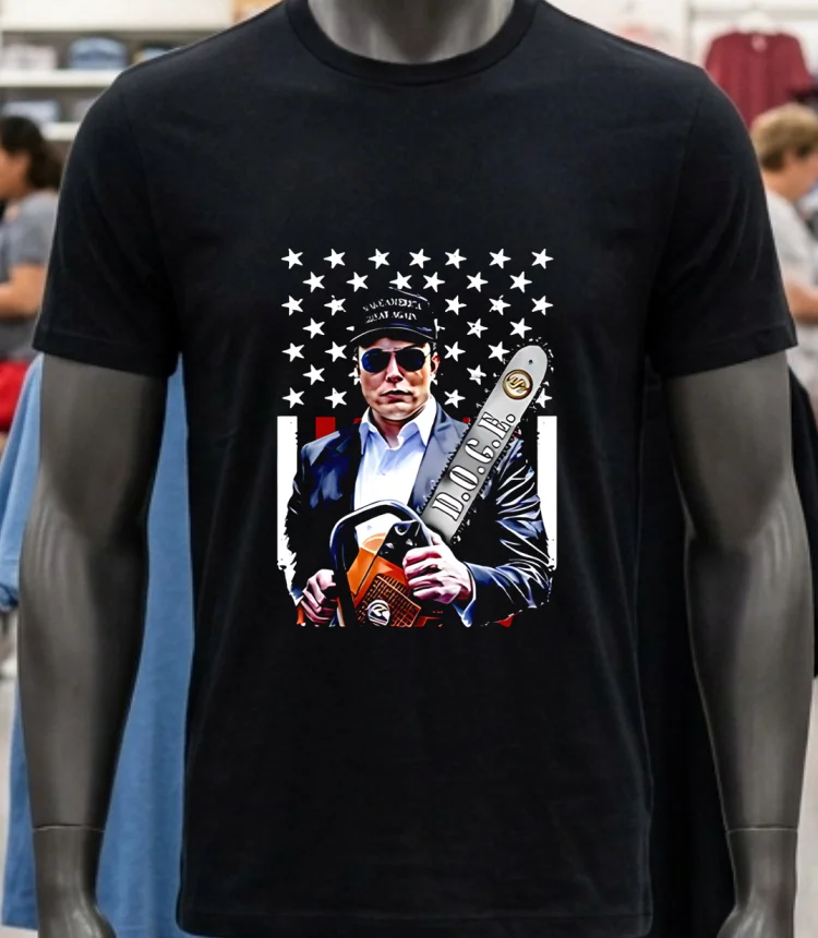 Elon Musk Chainsaw Doge Shirt - balck-shirt Elon Musk Chainsaw Doge Shirt Balck Shirt 1