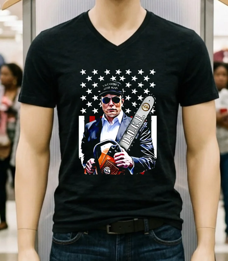 Elon Musk Chainsaw Doge Shirt - balck-shirt Elon Musk Chainsaw Doge Shirt Balck Shirt