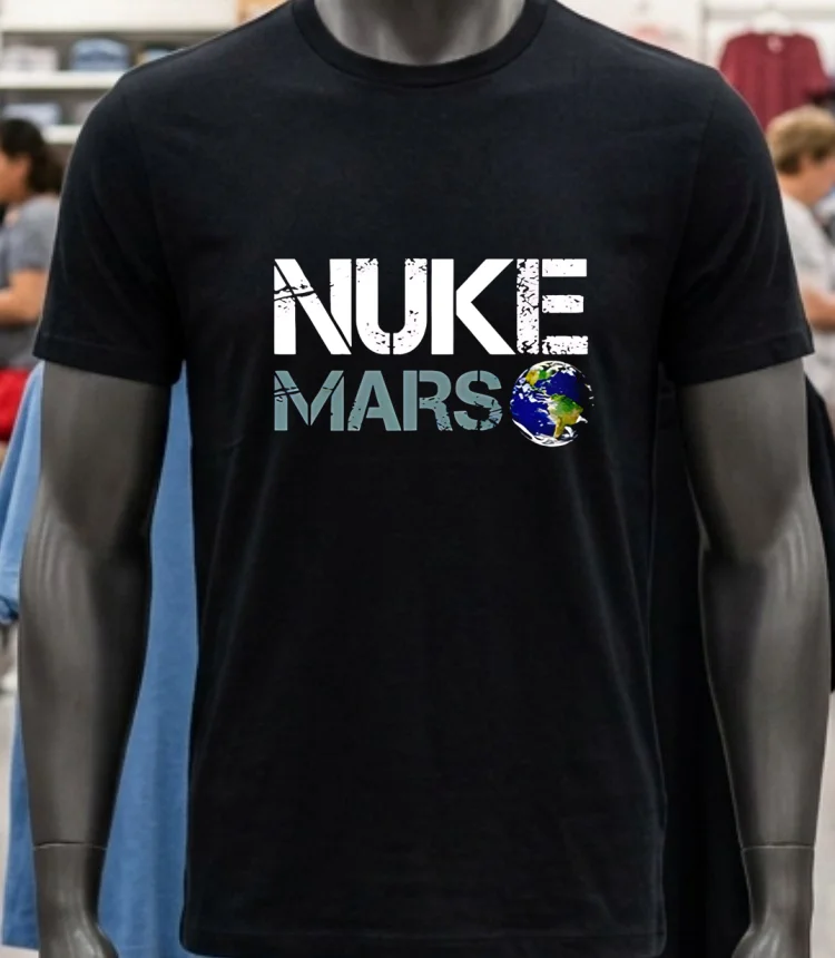 Elon Musk Nuke Mars Earth Shirt Balck Shirt 2