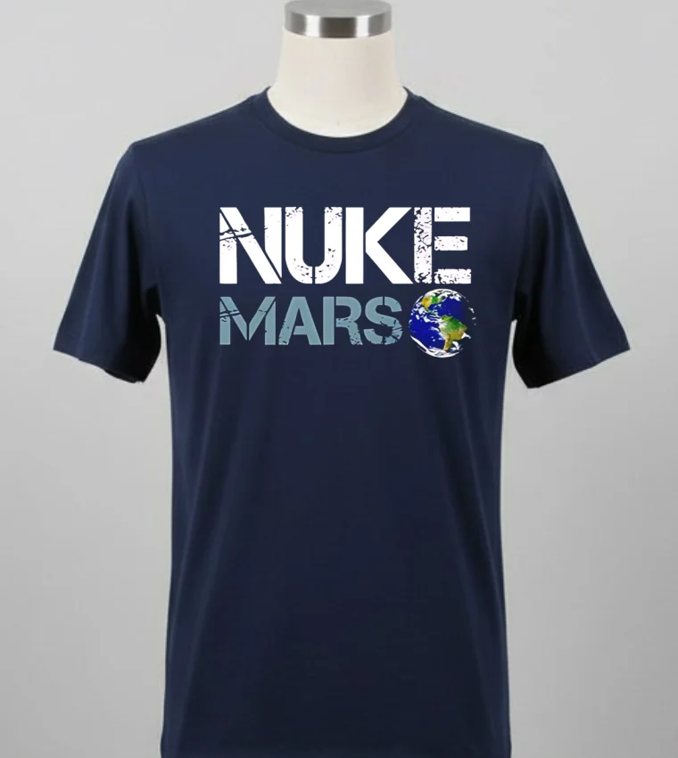 Elon Musk Nuke Mars Earth Shirt - balck-shirt Elon Musk Nuke Mars Earth Shirt Balck Shirt