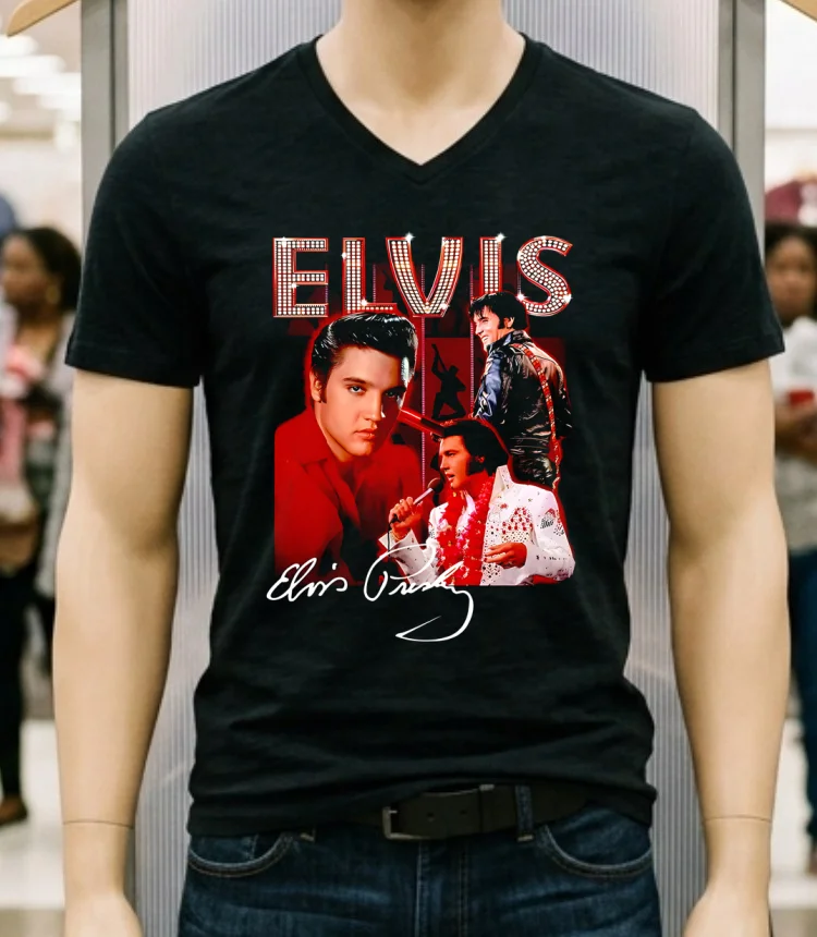 Elvis Presley Graphic Shirt Balck Shirt 1